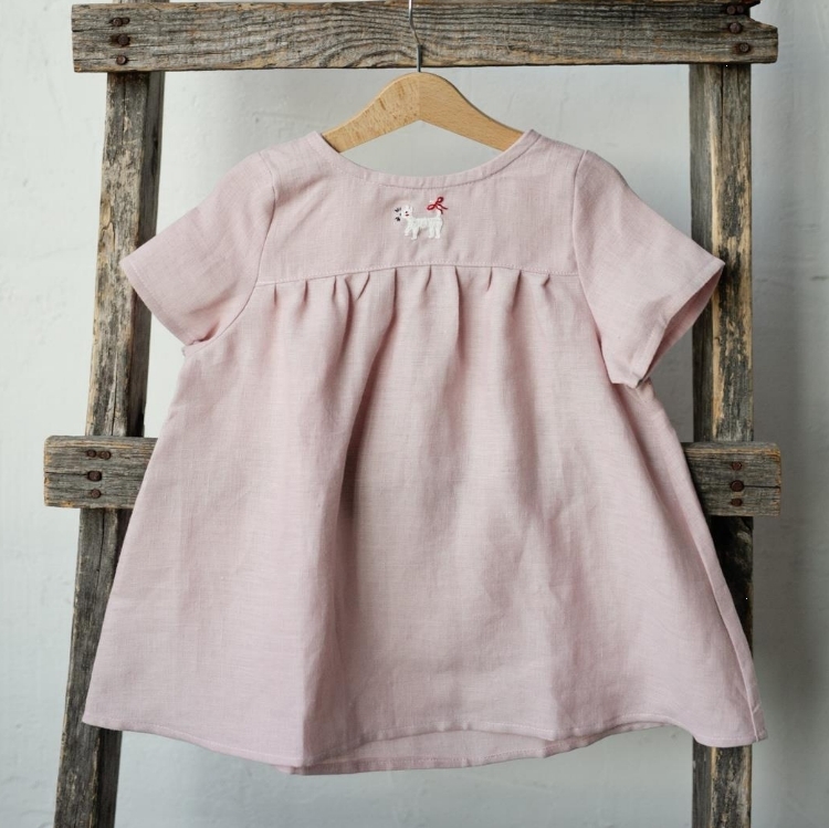 (預購)ALL THE BEAUTIFUL LINEN 後綁帶短袖上衣 SHORT SLEEVE TUNIC