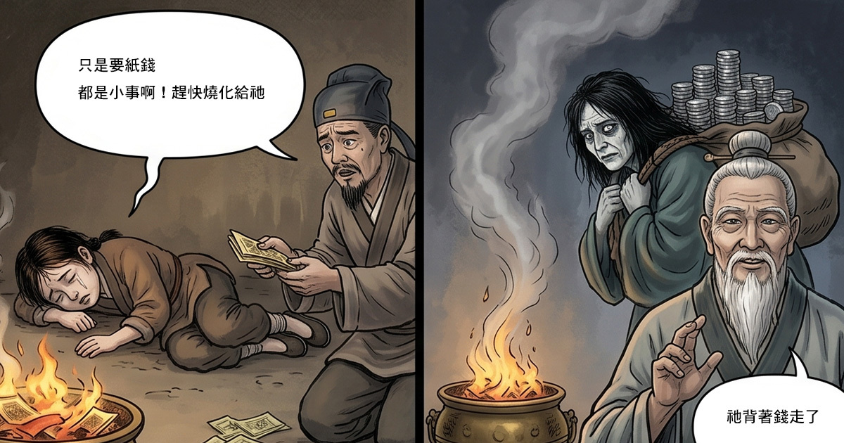 蛇精要紙錢