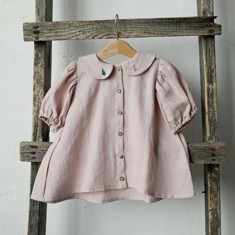 (預購) ALL THE BEAUTIFUL LINEN 彼得潘泡芙袖上衣 CANDY SHIRT