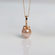 0613AT11-ANOTHERSZHK-PEARLS-淡水奶油金柿子吊墜+鏈45cm；O鏈（A11）