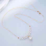 0613AT26-ANOTHERSZHK-PEARLS-淡水宮廷風蕾絲項鏈45cm萬能卡鏈（A26）
