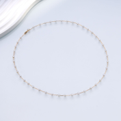 0613AT31-ANOTHERSZHK-PEARLS-淡水滿天星項鏈44珠45cm萬能卡鏈（A31）
