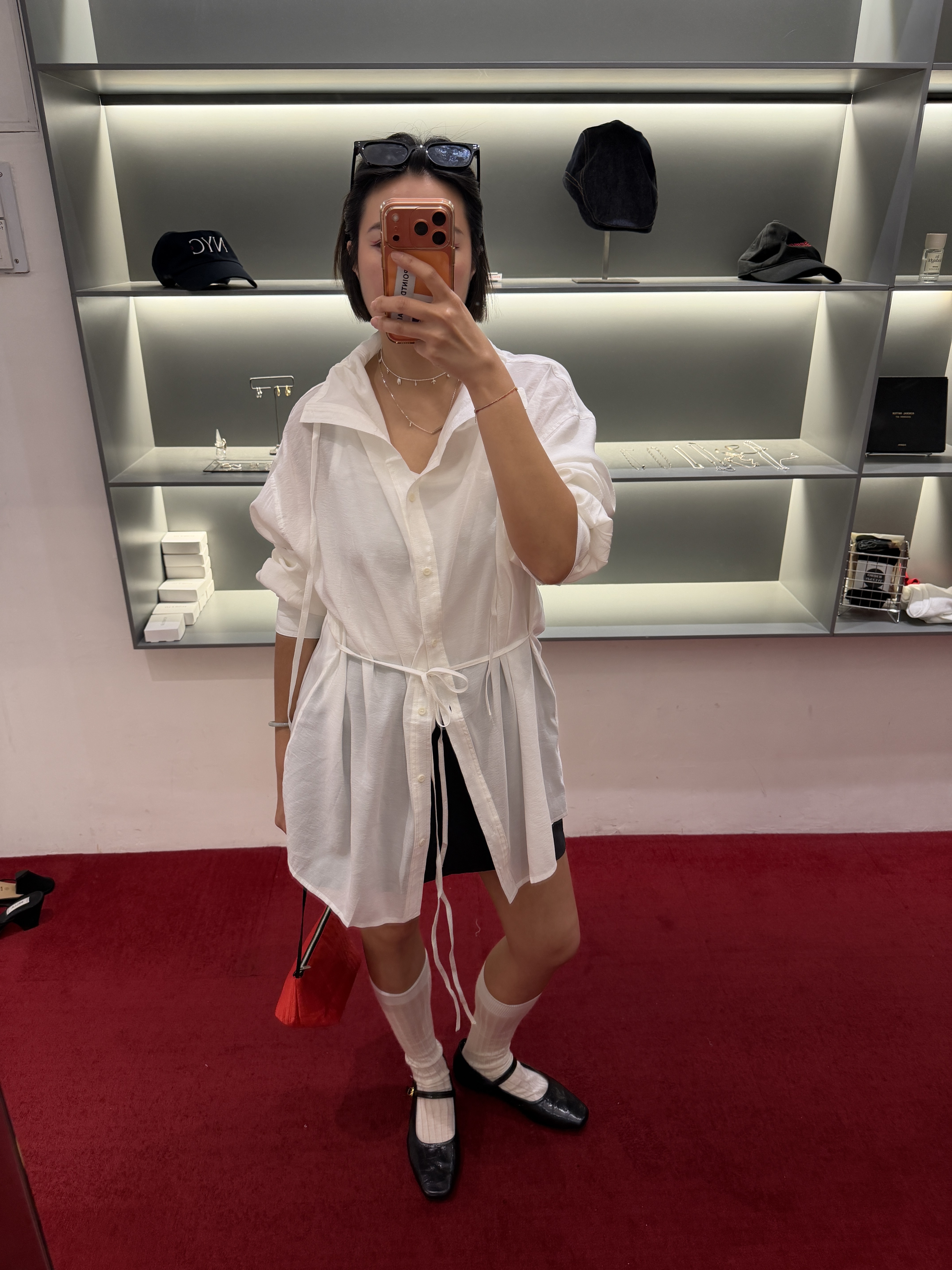 Drawstring long sleeves shirt