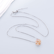 0613AT43-ANOTHERSZHK-PEARLS-淡水繡球套鏈45cm合金萬能鏈（A43）