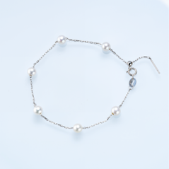 0613AT49-ANOTHERSZHK-PEARLS-淡水滿天星6珠手鏈20cm（A49）