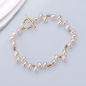 0613AT52-ANOTHERSZHK-PEARLS-淡水OT扣月痕手鏈17cm（A52）