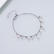 0613AT57-ANOTHERSZHK-PEARLS-淡水靈動水鑽手鏈15+5cm（A57）