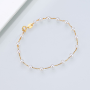 0613AT58-ANOTHERSZHK-PEARLS-淡水滿天星手鏈18珠17cm萬能卡鏈（A58）