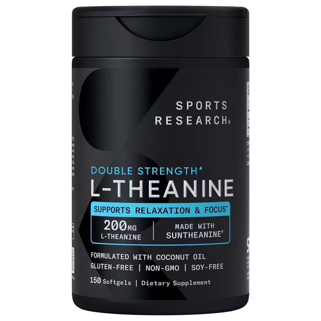 【預購】H061133 Sports Research  茶氨酸配方軟膠囊 200mg  (150粒裝)