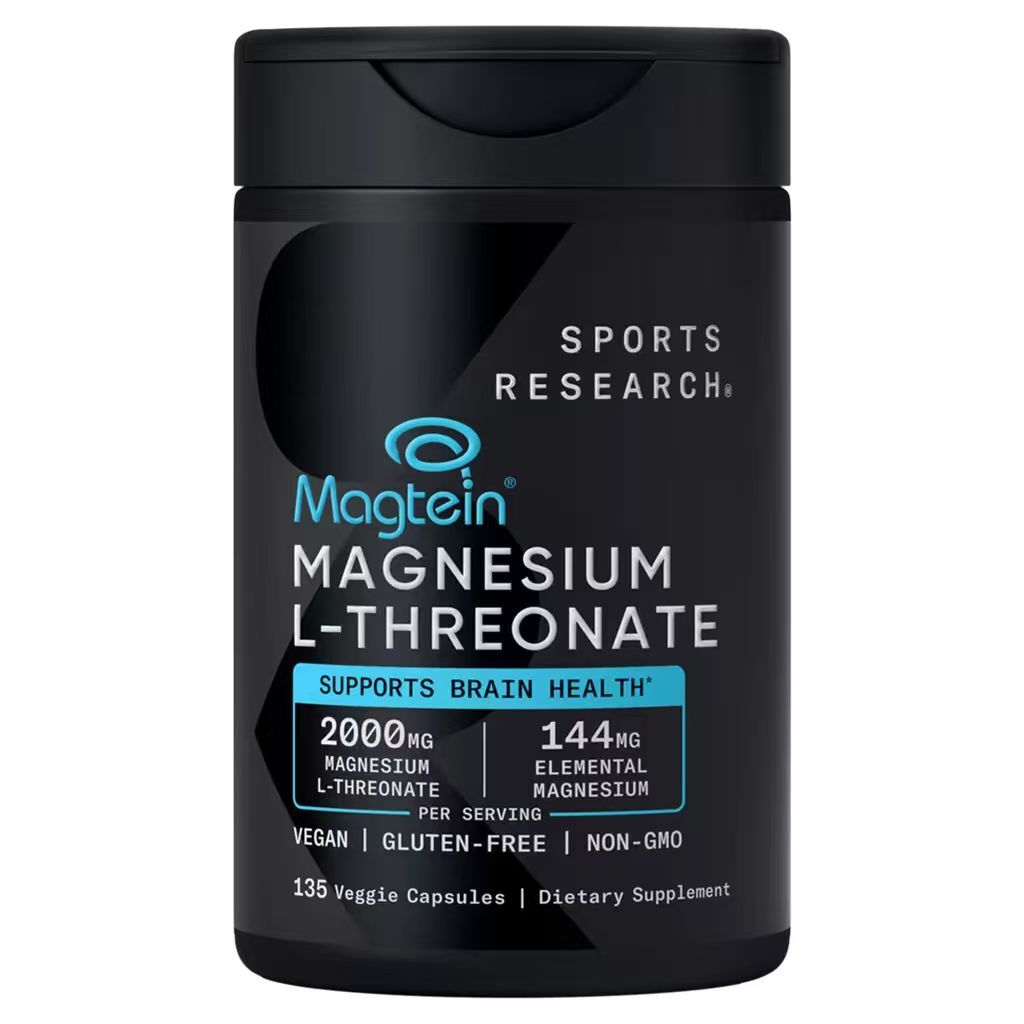 【預購】H061135 Sports Research  鎂L-蘇糖酸鎂膠囊 2000mg  (135粒裝)