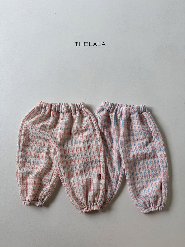正韓夏lalla 小童兩色格子防蚊褲