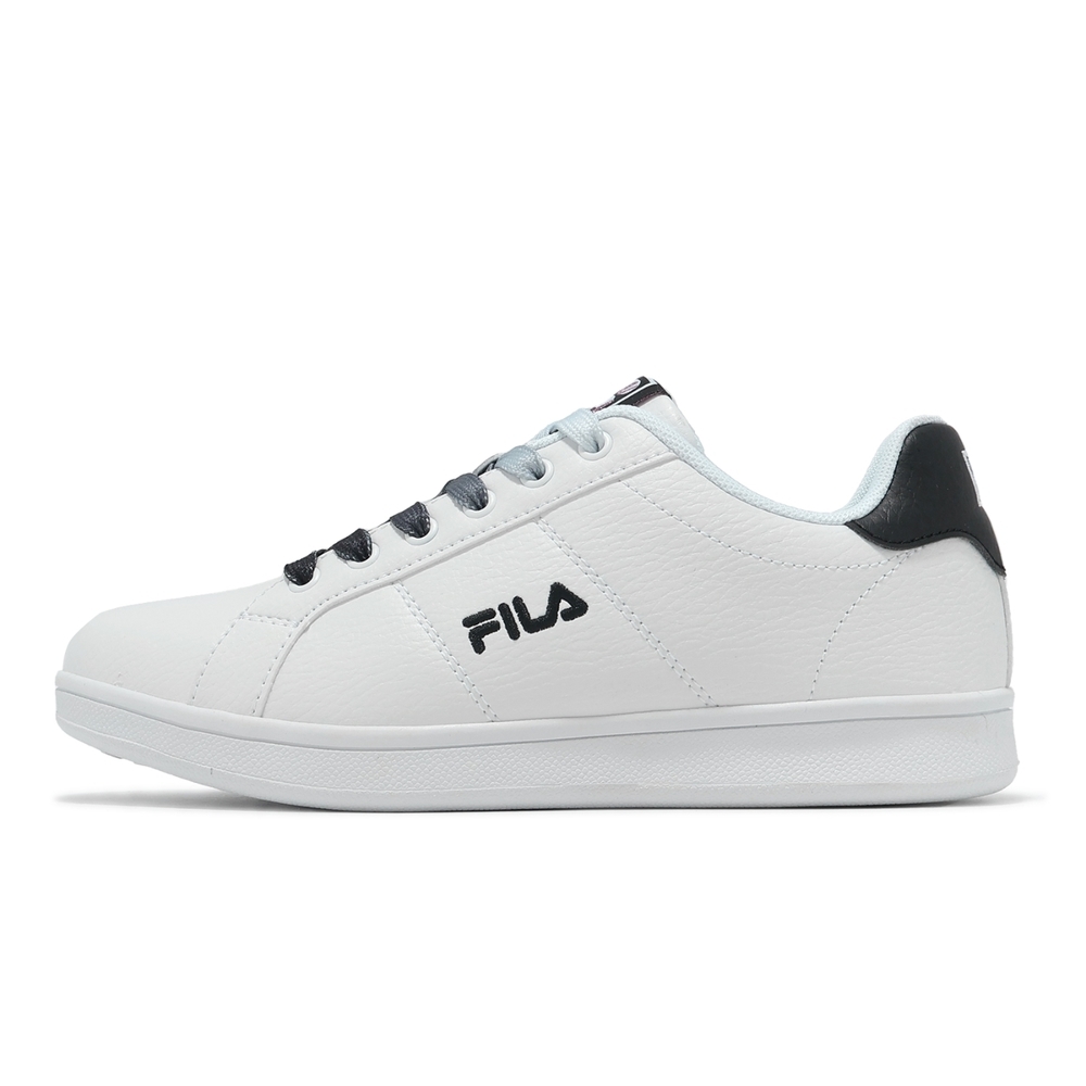 【下殺↘$1390】FILA 休閒鞋 白深藍 漸層 皮革 小白鞋 女 5C323Z100