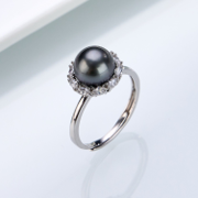 0613AT76-ANOTHERSZHK-PEARLS-海水大溪地太陽花戒指（B8）