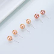 0613AT78-ANOTHERSZHK-PEARLS-淡水無核奶油金素釘6.5-7.5mm（B10）