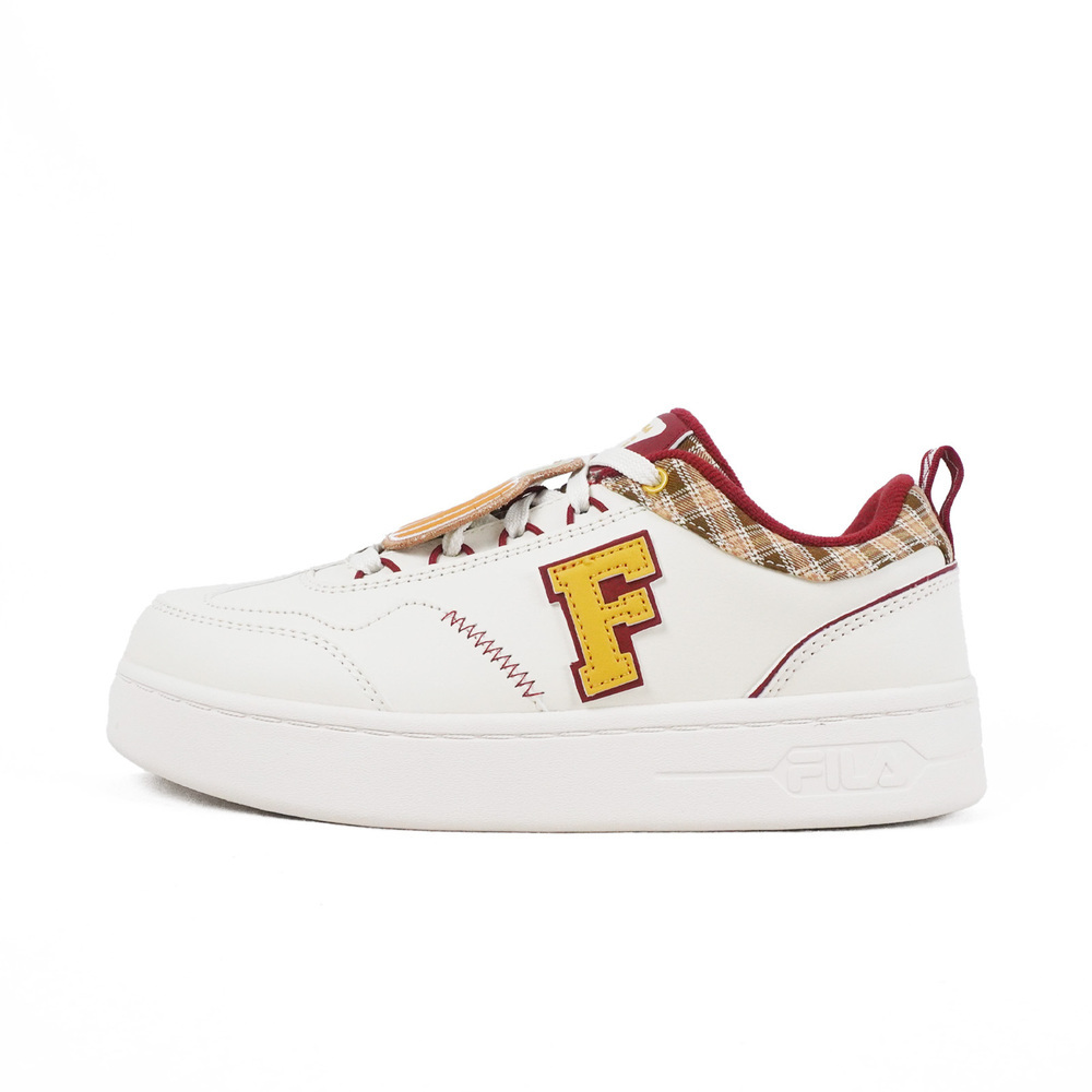 【下殺↘$1290】FILA 休閒鞋 白紅 格紋 南瓜 鬼精靈 小白鞋 復古 女 5C902Y729