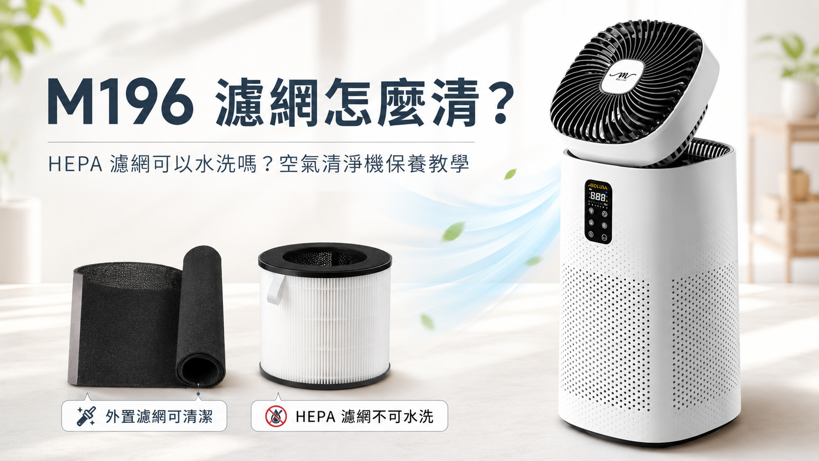 M196 濾網怎麼清?HEPA 濾網可以水洗嗎?空氣清淨機保養教學