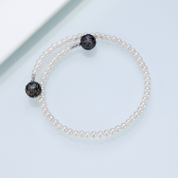 0613AT87-ANOTHERSZHK-PEARLS-大溪地龍鱗雙珠記憶手鐲17cm（B19）