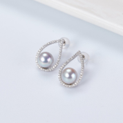 0613AT89-ANOTHERSZHK-PEARLS-海水真多麻水鑽耳釘（B21）