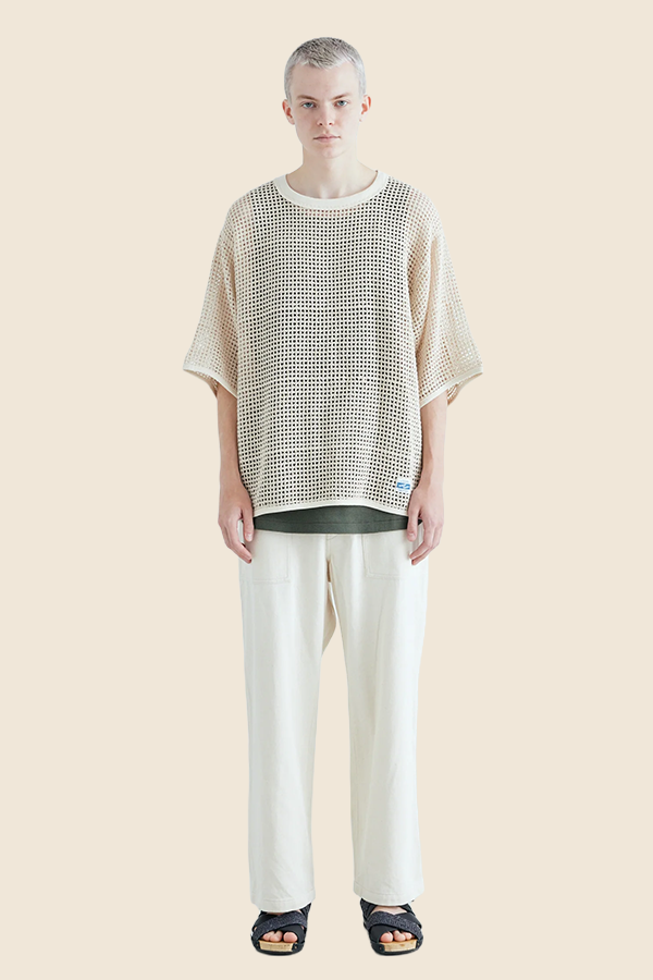 ARMY TWILL - COTTON 網眼上衣 (米白)