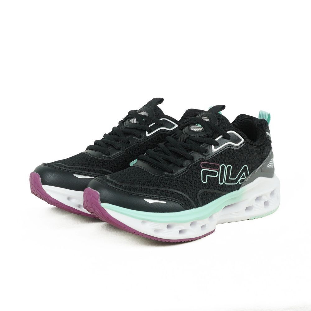 【下殺↘$1290】FILA 慢跑鞋 黑綠 簍空 運動鞋 女 5J311Z006