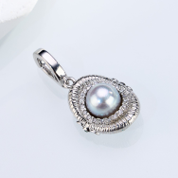 0613AT107-ANOTHERSZHK-PEARLS-海水真多麻元寶萬能扣+鏈45cm合金鏈（B39）