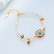 0613AT109-ANOTHERSZHK-PEARLS-淡水福牌手鏈14+5cm（B41）