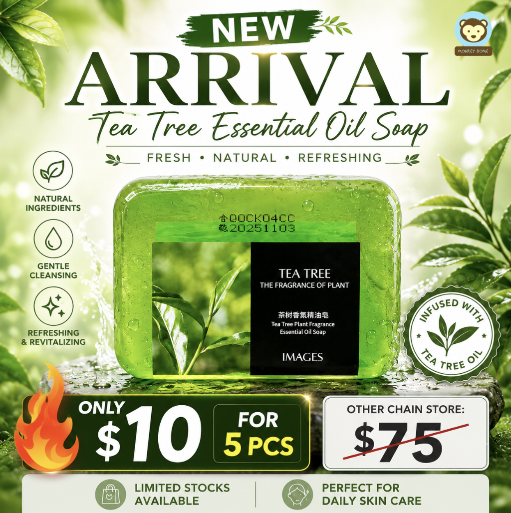 Tea Tree Essential Oil Soap ($10 for 5 pcs)