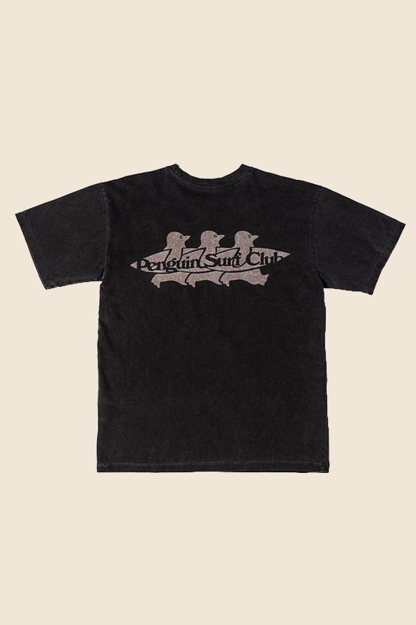 BIG WAVE - PENGUIN SURF CLUB 短TEE（鐵灰）