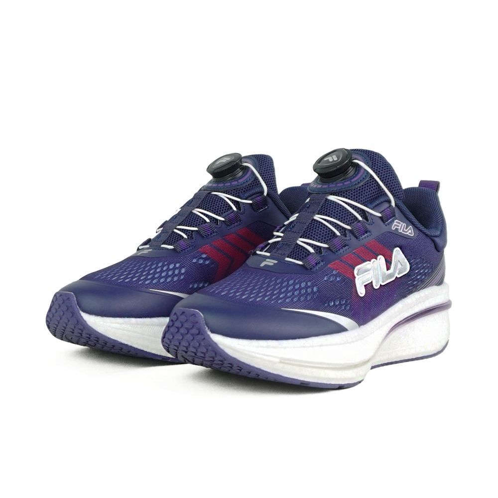 【下殺↘$1590】FILA 慢跑鞋 METEOR 深紫 旋鈕 免綁帶 運動鞋 女 5J903Y098