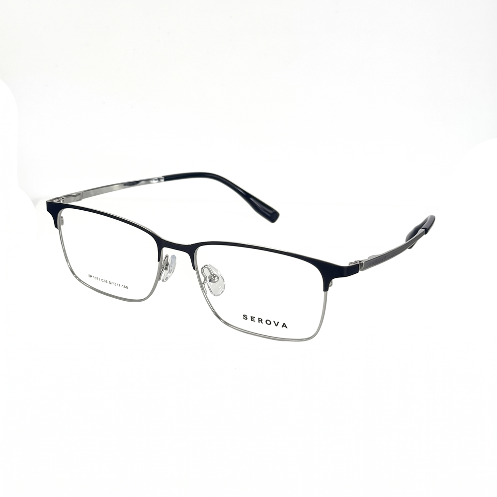【SEROVA】SP1371 C36 方框光學眼鏡♦(黑銀)