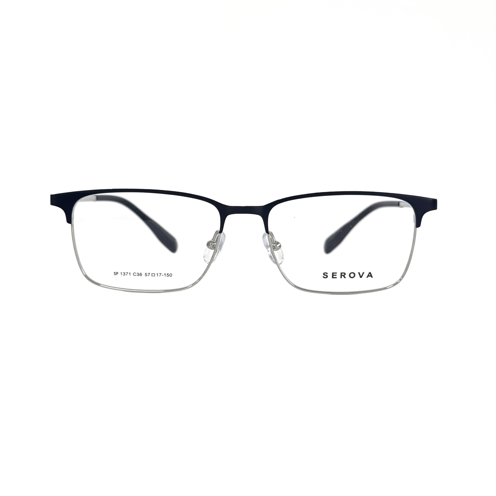 【SEROVA】SP1371 C36 方框光學眼鏡♦(黑銀)