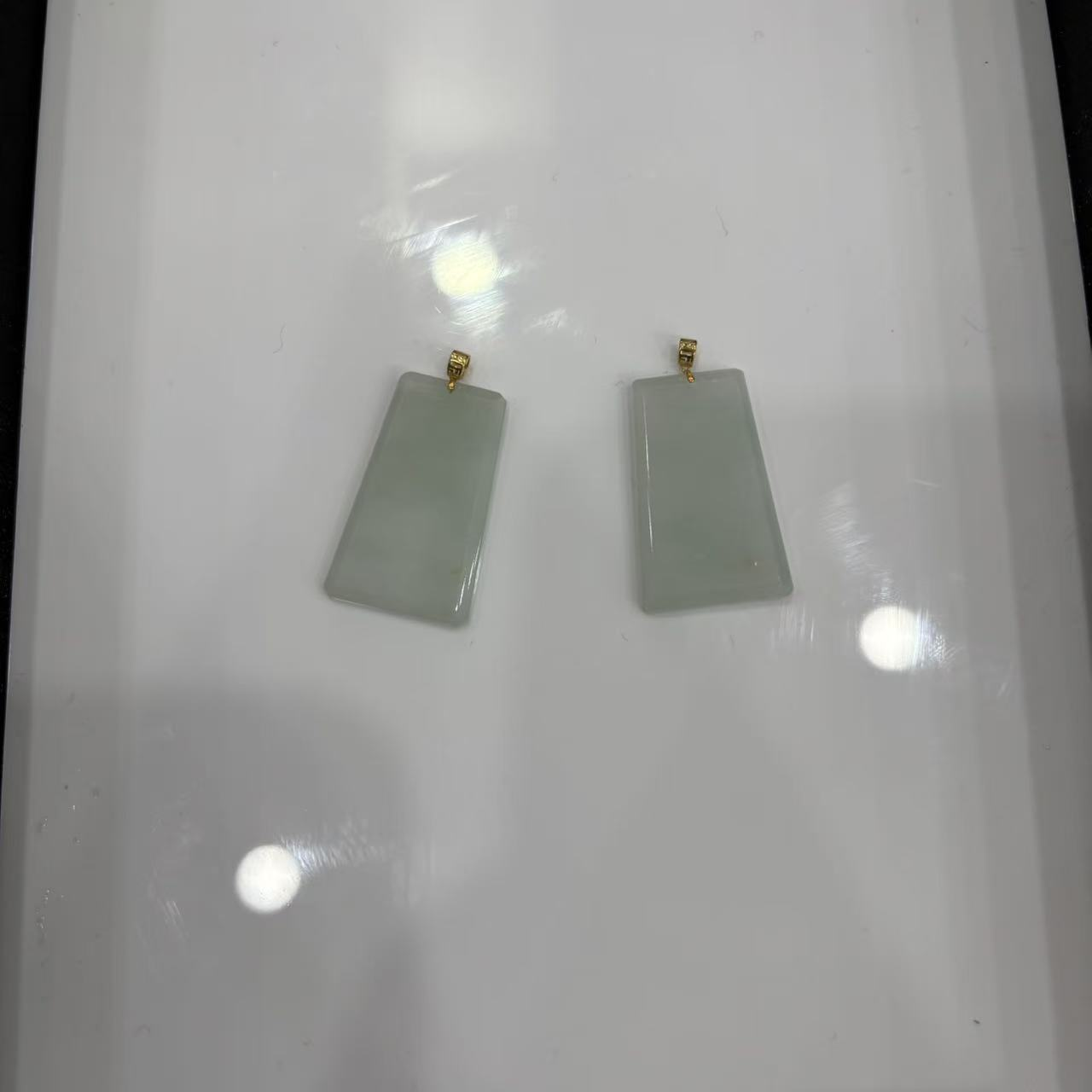 翡翠無事牌18k金扣頭