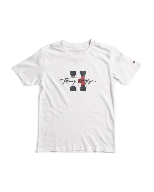 【預購】H061152 TOMMY HILFIGER Script Logo 男童短袖上衣