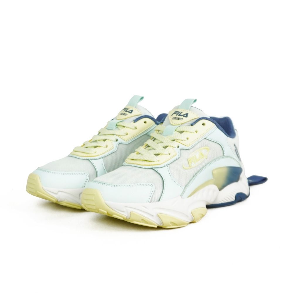 【下殺↘$1290】FILA 休閒鞋 COMET 黃綠漸層 扣環 復古 運動鞋 女 5J906Y693