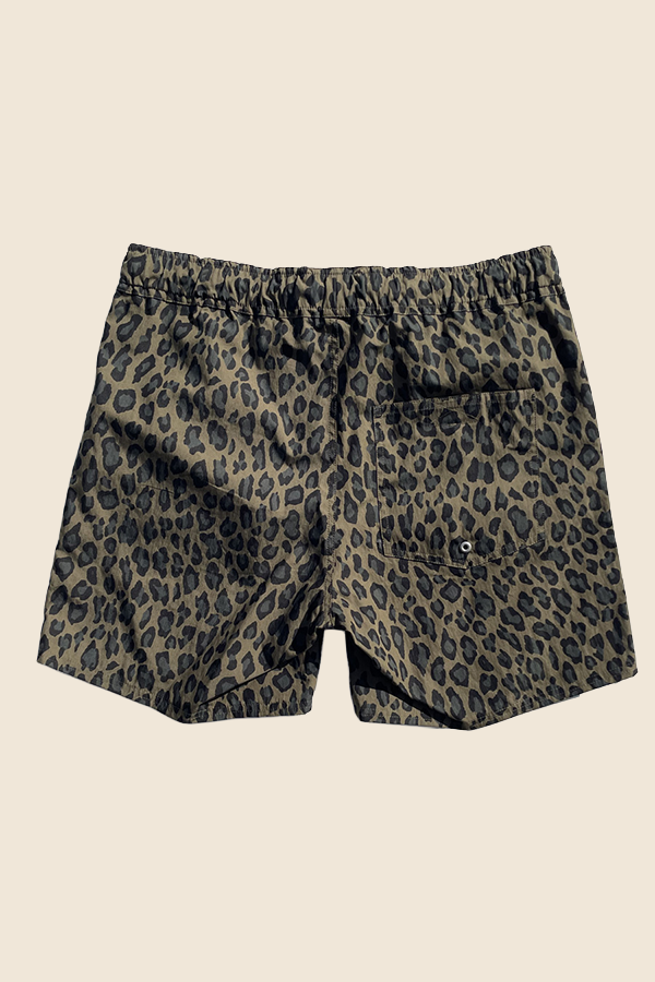 THM - LEOPARD 豹紋短褲（卡其）