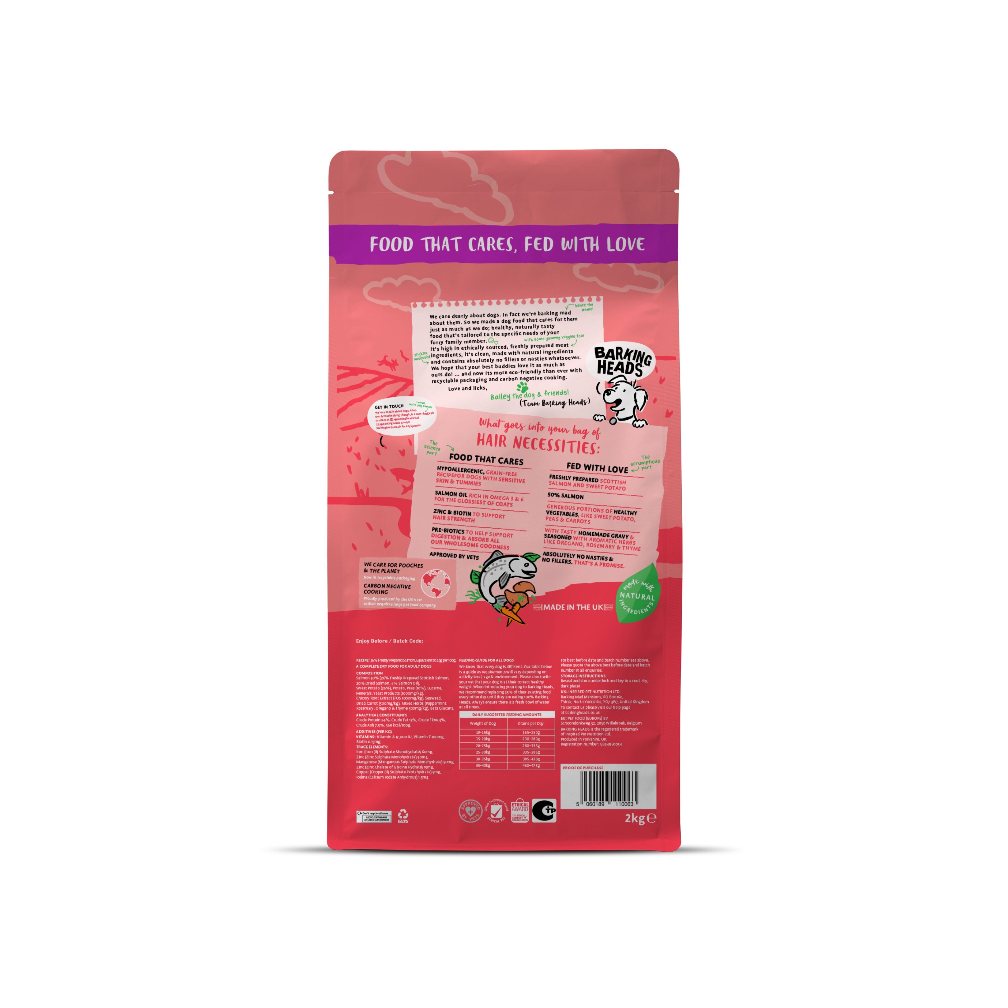 Barking Heads 無穀物全天然成犬配方 (三文魚)