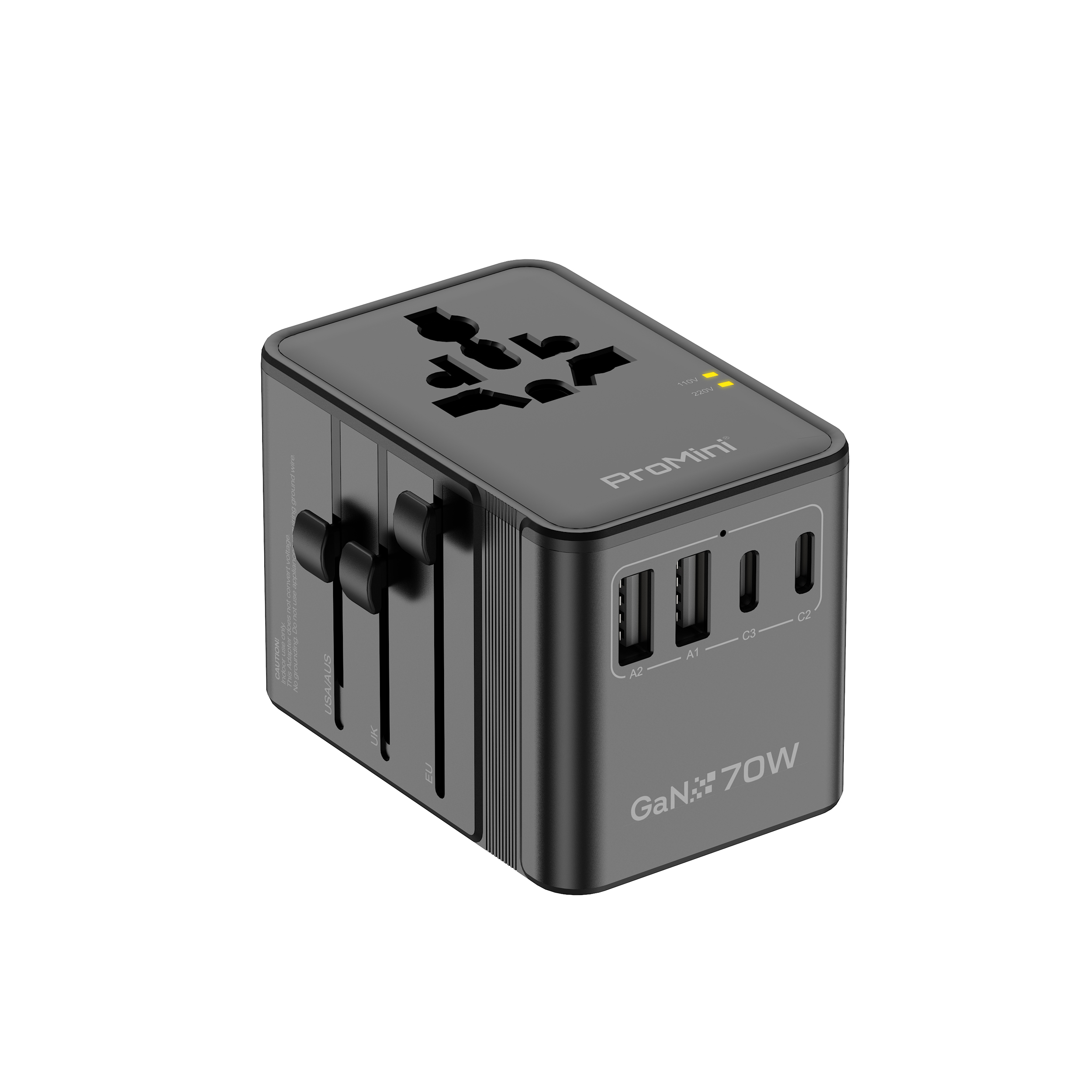 ProMini BTA70 8合1 PD3.0 GaN 70W 旅行插座