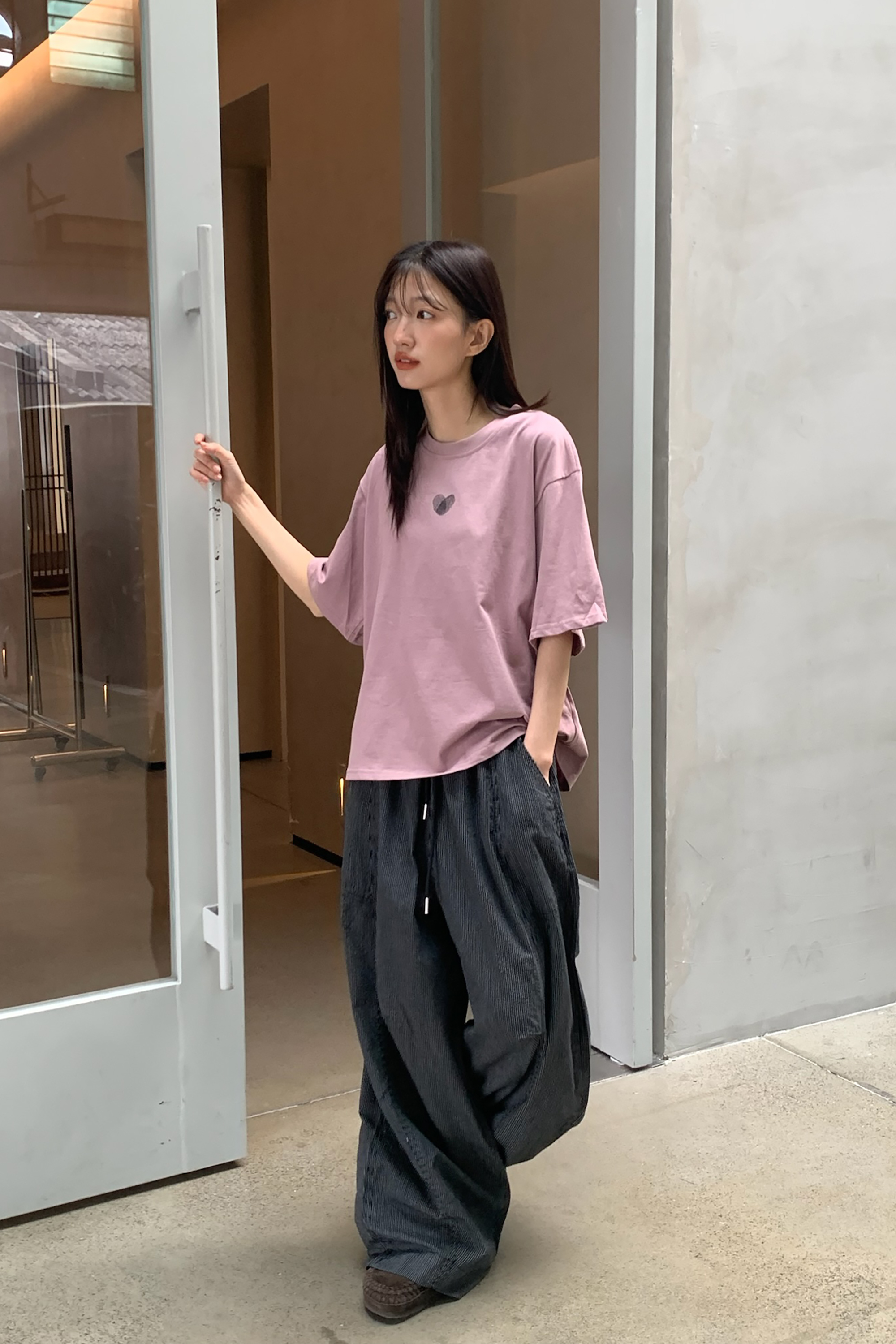 指紋愛心印記短袖t 3色