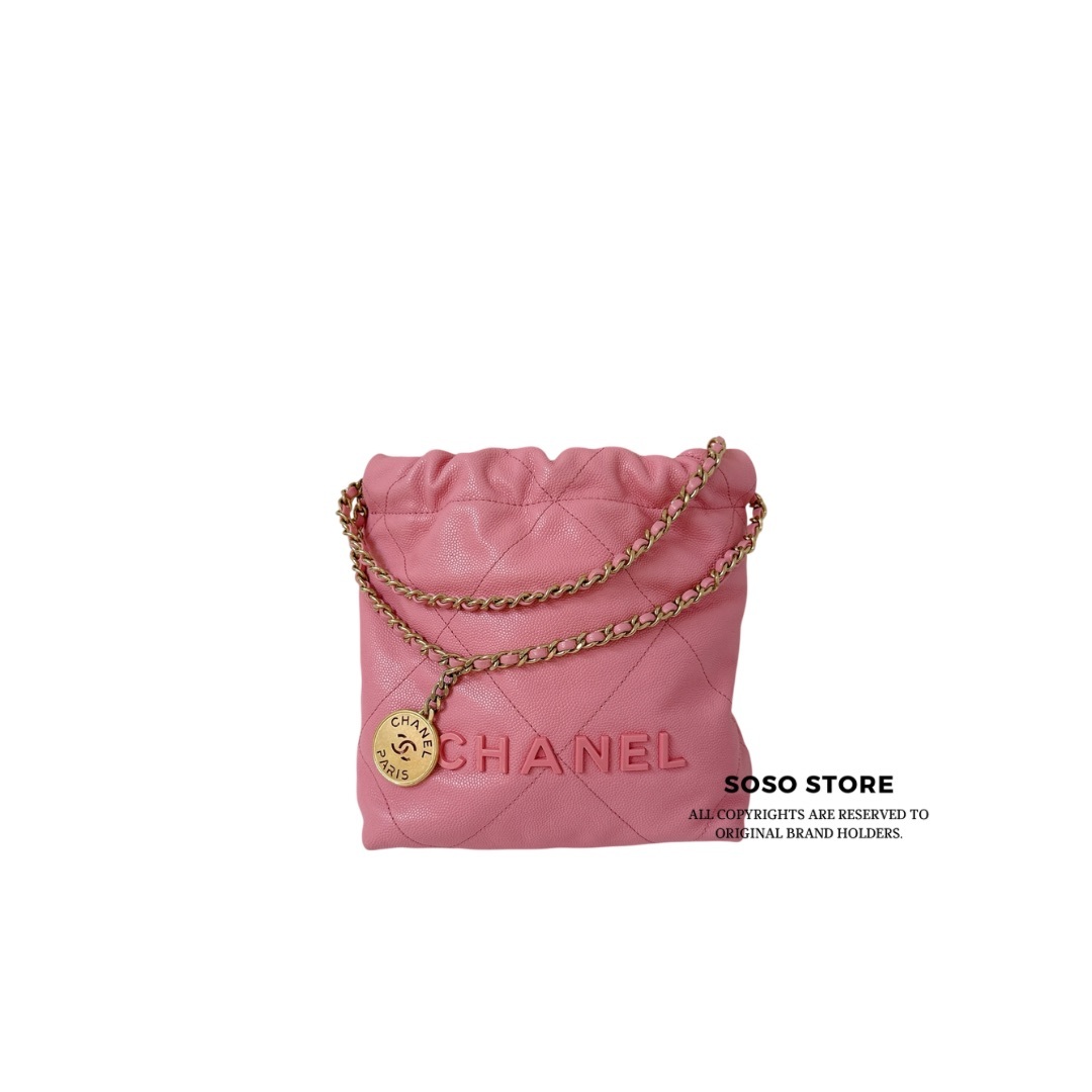 Chanel 22 Mini Handbag - Pink / GHW