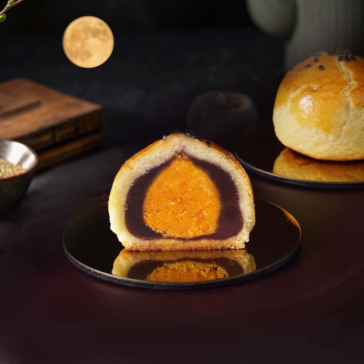 繁星閃爍禮盒(12入)【2026中秋節/中秋禮盒/蛋黃酥/芋頭酥/綠豆酥/桃山奶黃麻糬流芯/客家擂茶素蛋酥/烏龍釀桂花流芯/企業贈禮/福委送禮/禮盒】