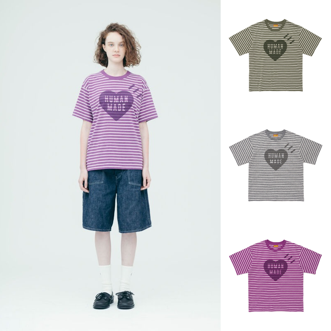 預購┃HUMAN MADE STRIPED HEART T-SHIRT 心型 條紋 短袖