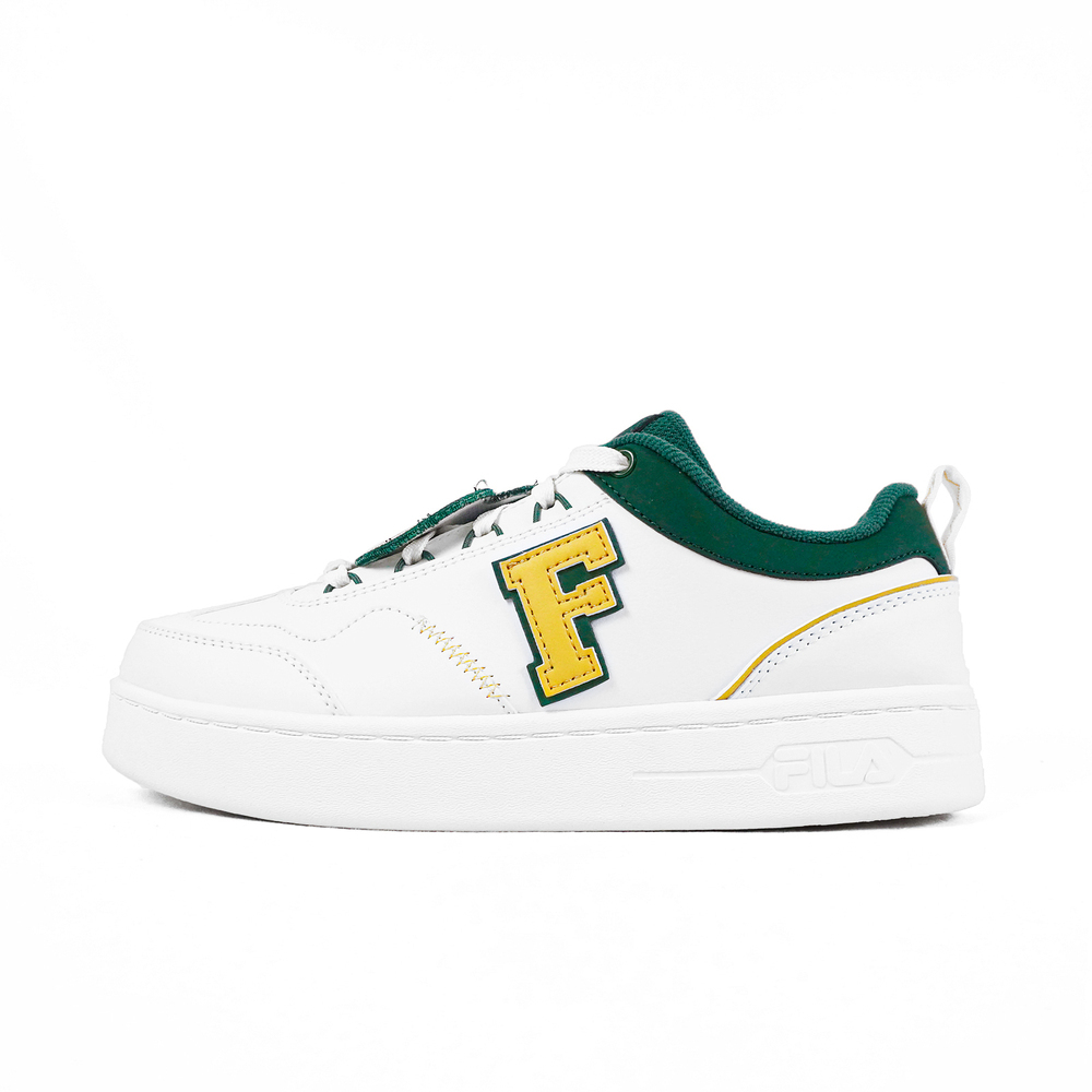 【下殺↘$1290】FILA 休閒鞋 白黃綠 南瓜 鬼精靈 小白鞋 復古 男 1C902Y169
