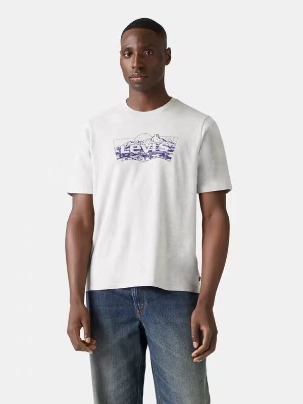 【預購】H061165 LEVIS 紫 Logo 短袖上衣 (淺灰色)