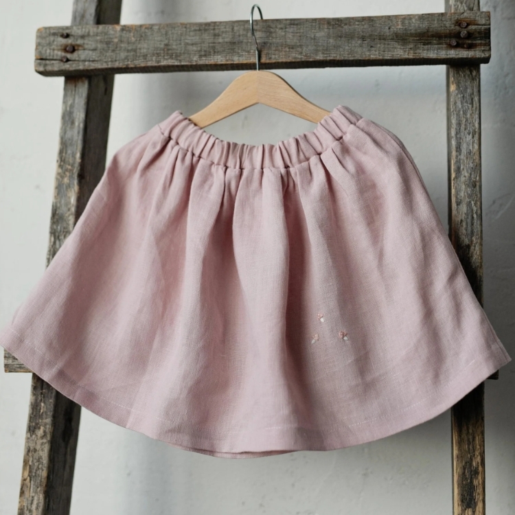 (預購)ALL THE BEAUTIFUL LINEN 鬆緊腰膝上裙 SIMPLE MIDI SKIRT (NEW)