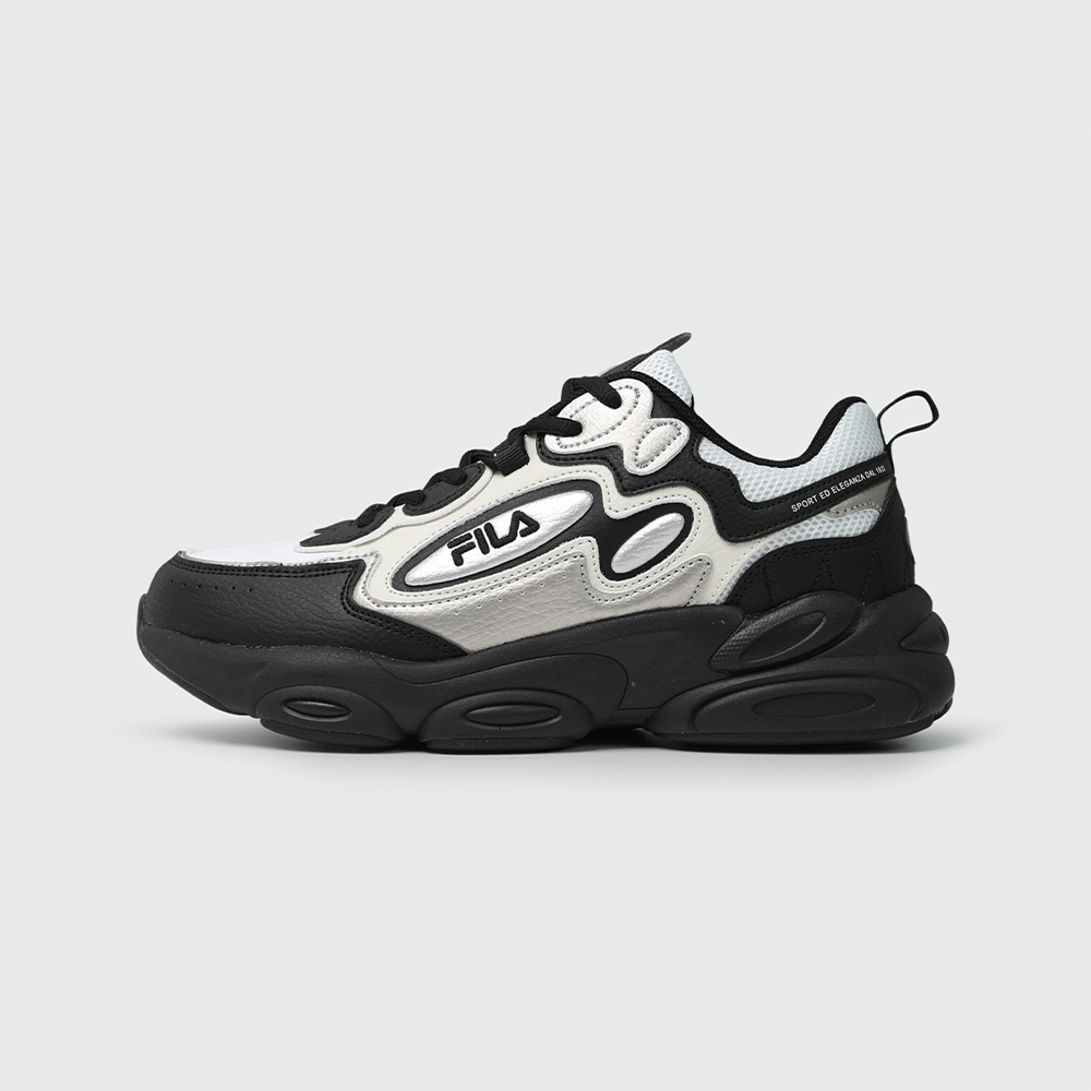 【下殺↘$1290】FILA 慢跑鞋 BOUNDLESS 銀黑 復古 運動 老爹鞋 男 1J330Z080