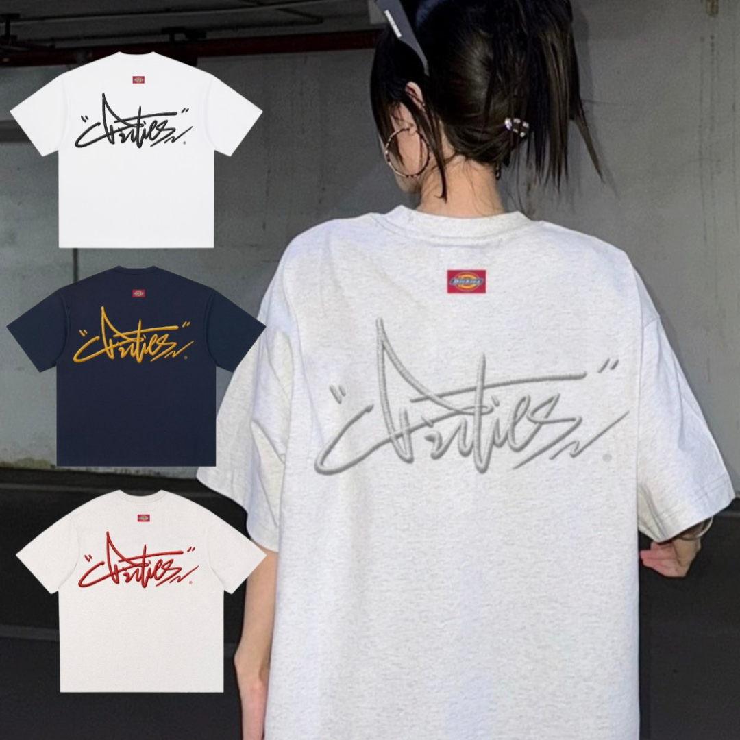 『預購商品』Dickies 草寫刺繡字母 寬鬆短踢 DKU262NKT466