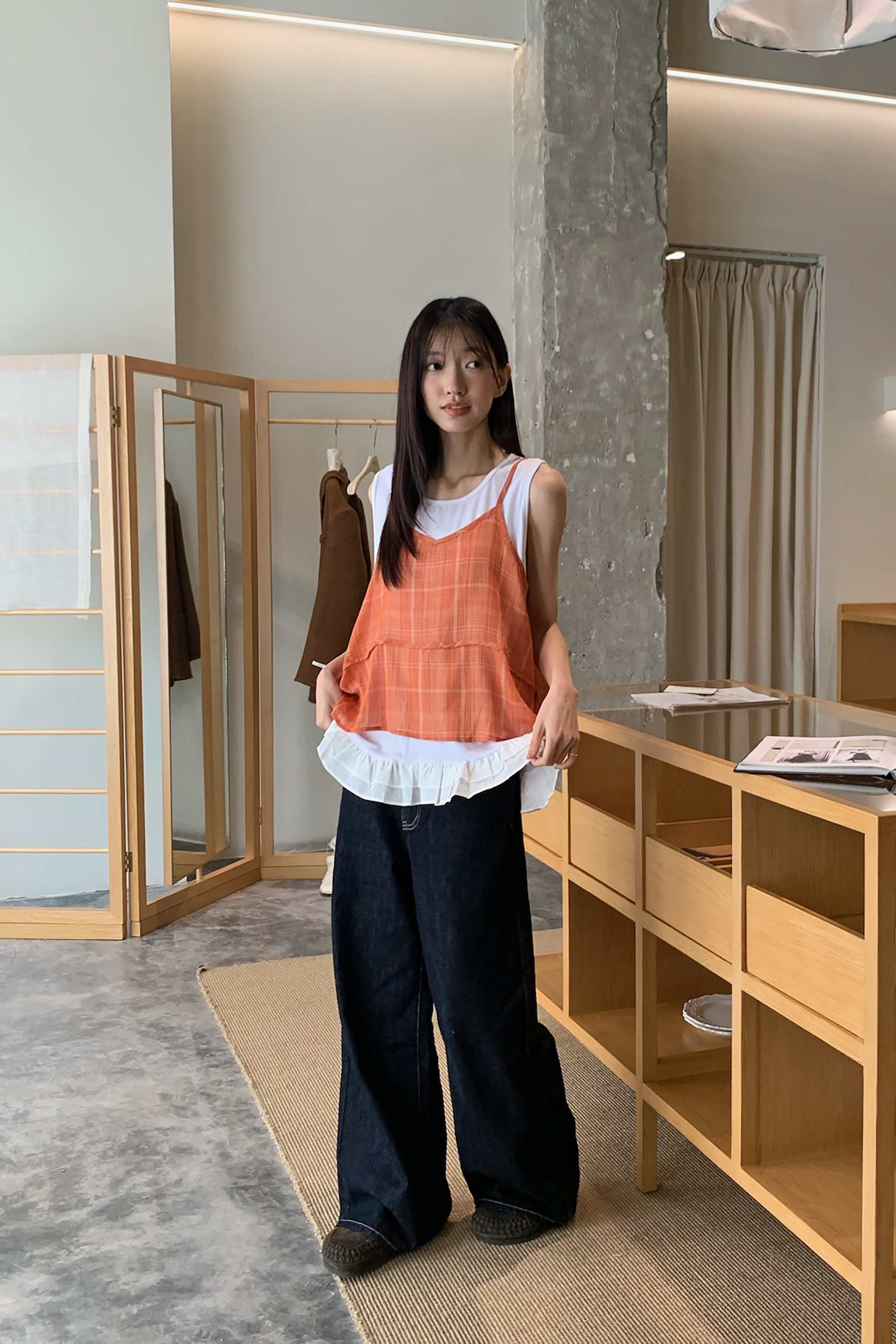 夏日格紋兩件式背心 3色