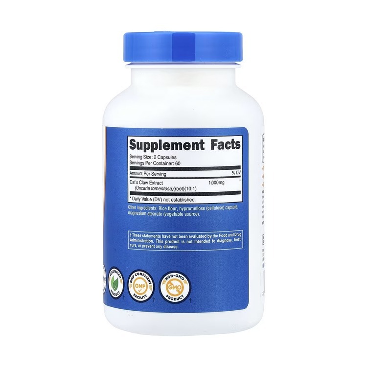 美國Nutricost Cat Claw 貓爪草/貓爪藤提純500毫克，120粒膠囊