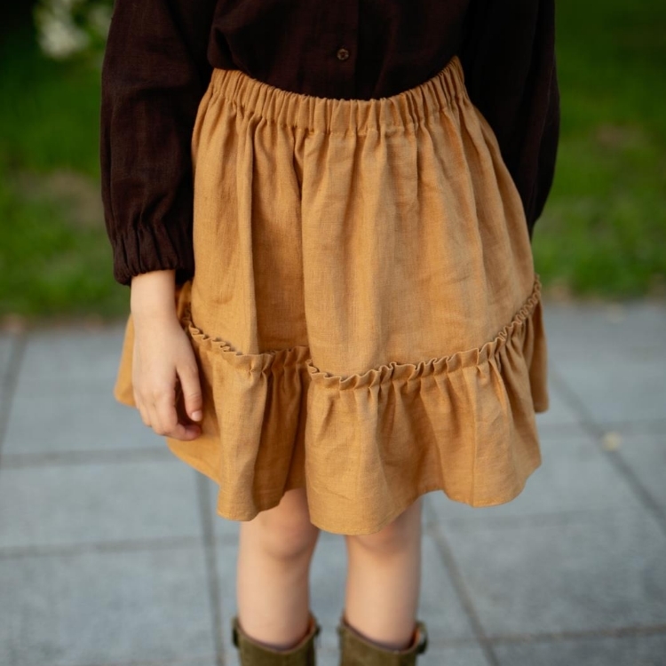 (預購)ALL THE BEAUTIFUL LINEN 荷葉邊短裙 SHORT RUFFLE SKIRT