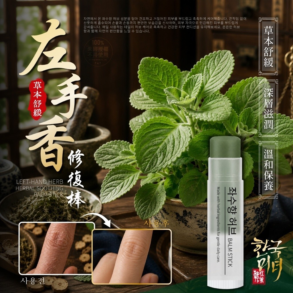 WSBB11902  한국미녀® 左手香草本舒緩修護棒 5ml（8月中旬）